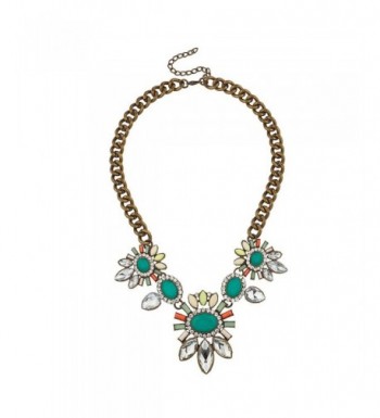 Lux Accessories Synthetic Turquoise Statement