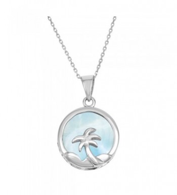 Sterling Silver Natural Larimar Pendant