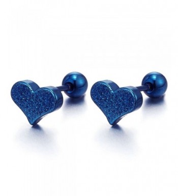 Satin Heart Earrings Stainless Steel