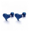 Satin Heart Earrings Stainless Steel