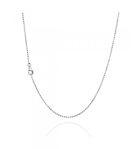 Sterling Diamond Cut Chain Necklace Clasp RHODIUM