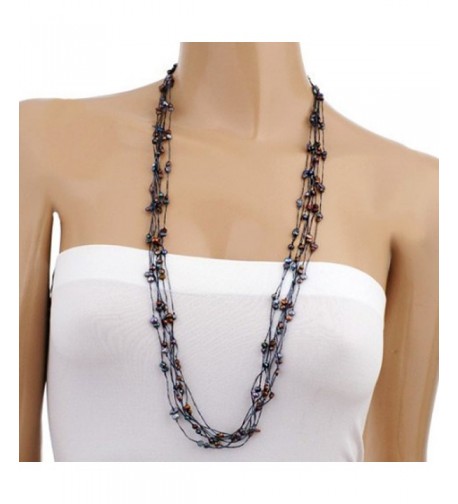 Thread Cultured Freshwater Cluster Necklace