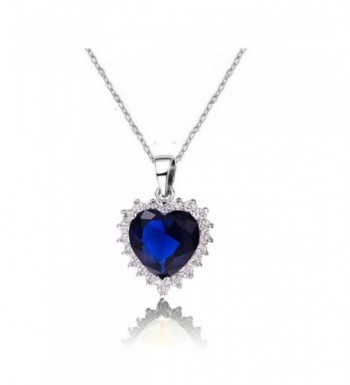 Necklace Simulated Sapphire Zirconia Austrian