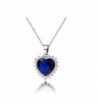 Necklace Simulated Sapphire Zirconia Austrian