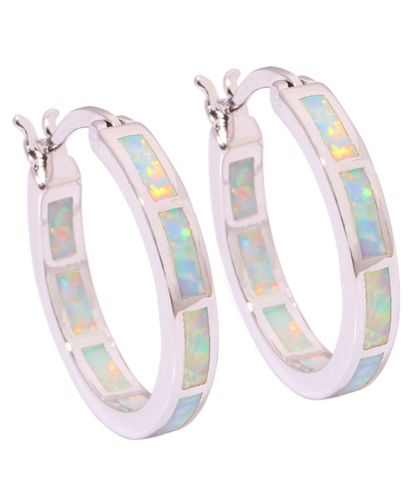 CiNily Rhodium Created Gemstone Earrings CiNily Rhodium Created Gemstone Earrings