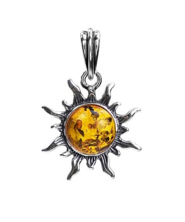 Amber Stirling Silver Small Pendant
