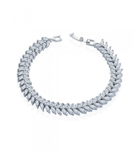 XLF Platinum Sterling Zirconia Bracelet