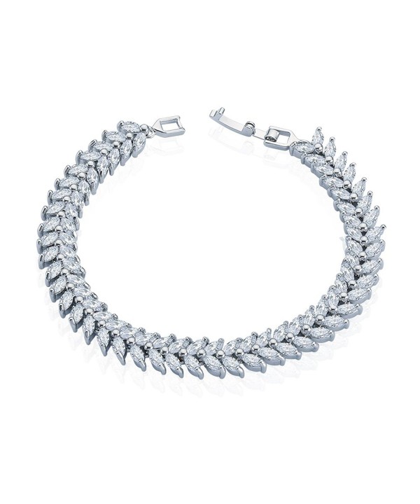 XLF Platinum Sterling Zirconia Bracelet