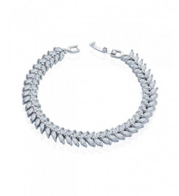 XLF Platinum Sterling Zirconia Bracelet