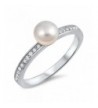 White Simulated Sterling Silver RNG16033 7