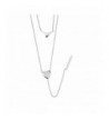 Sterling Layered Zirconia Triangle Necklace