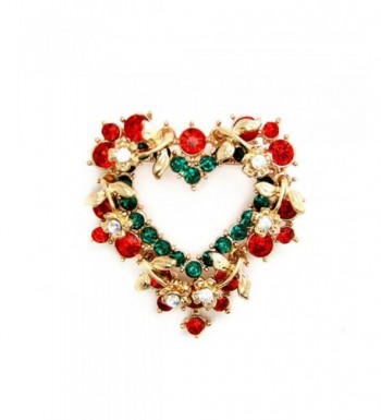 Brooch Vintage Crystal Wreath Holiday