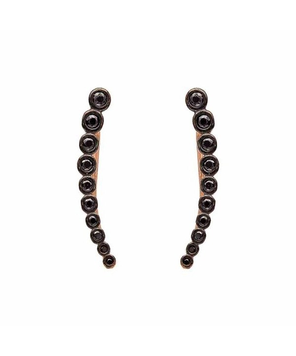 Climber Crawler Earrings Black Plated