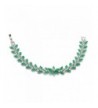 Rellecona Platinum Sterling Emerald Bracelet