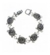 PammyJ Silvertone Detailed Magnetic Bracelet