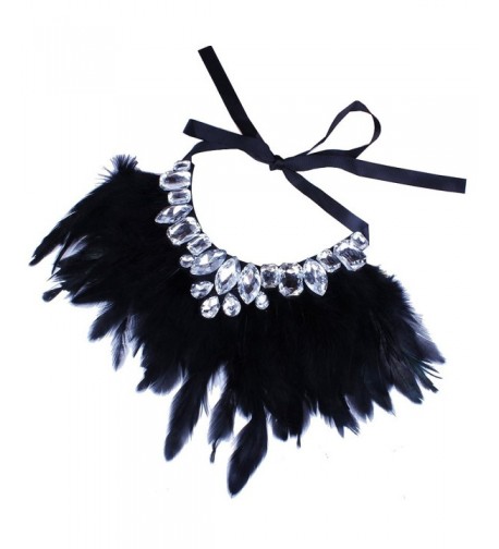 YAZILIND Charming Feather Statement Necklace