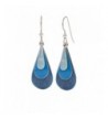 Silver Forest Earrings Enamel Teardrop