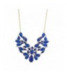 Lux Accessories Floral Statement Necklace