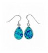 Sterling Silver Synthetic Teardrop Earrings