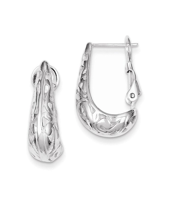 Sterling Silver Filigree Hoop Earrings