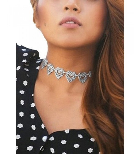 Womens Stylish Cutout Silver Choker