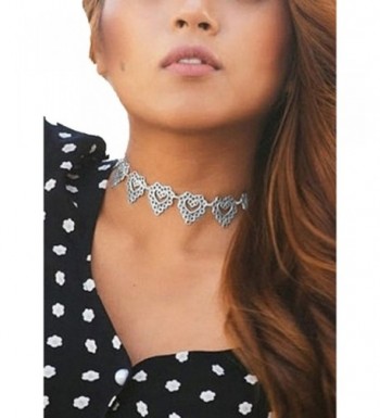 Womens Stylish Cutout Silver Choker