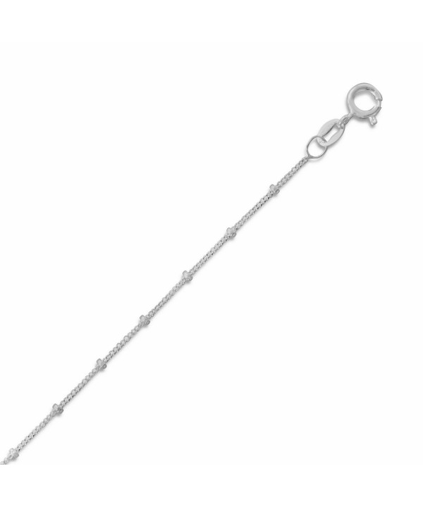 Sterling Silver Satellite Anklet Adjustable