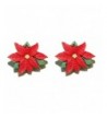 Beautiful Christmas Poinsettia Earrings H026