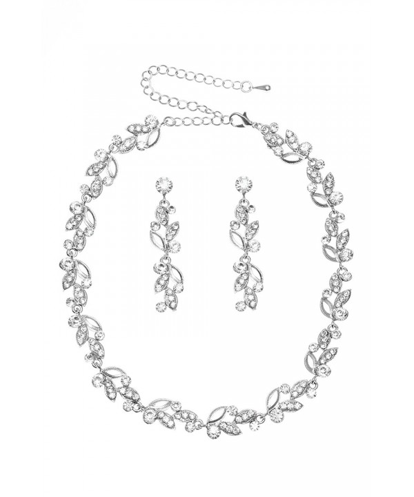 Jewelry Rhinestone Crystal Necklace Earrings