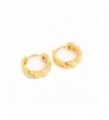 Gold Plated Engraved Polished Earrings