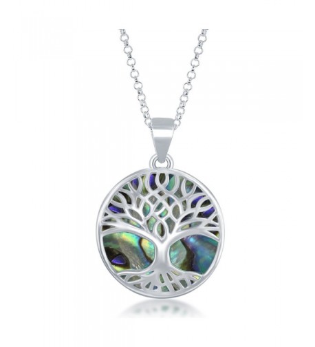 Sterling Silver Natural Abalone Pendant