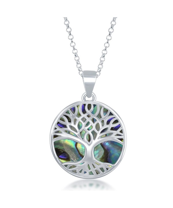 Sterling Silver Natural Abalone Pendant