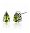 Carats Peridot Earrings Sterling Rhodium