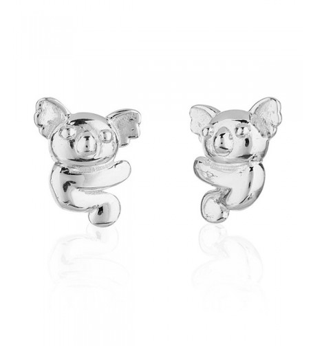 Childrens Sterling Silver Koala Earrings