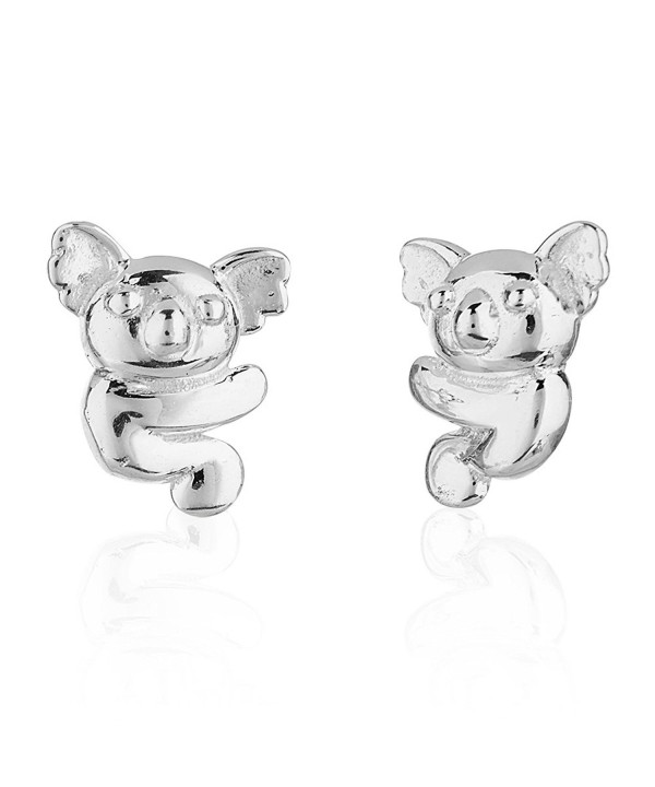 Childrens Sterling Silver Koala Earrings