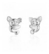 Childrens Sterling Silver Koala Earrings
