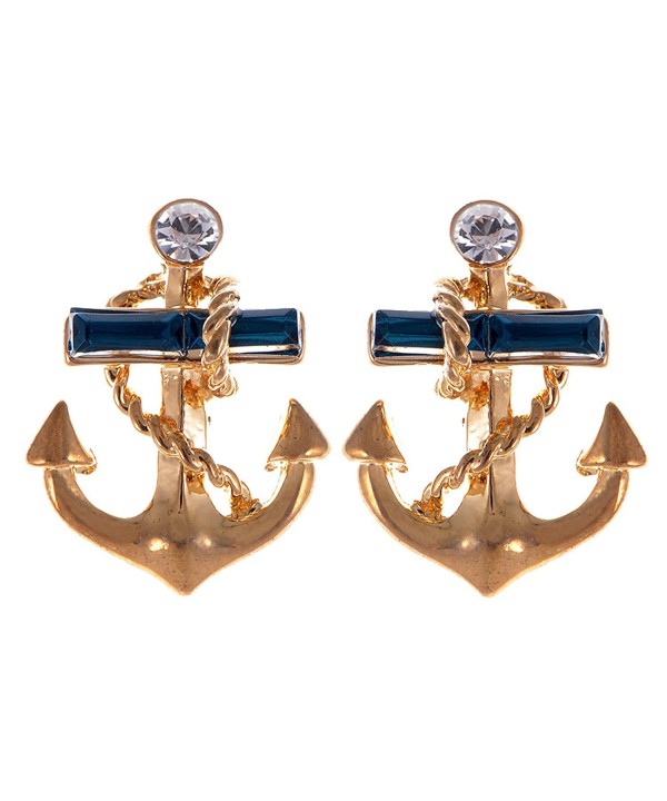 Alilang Crystal Rhinestone Nautical Earrings