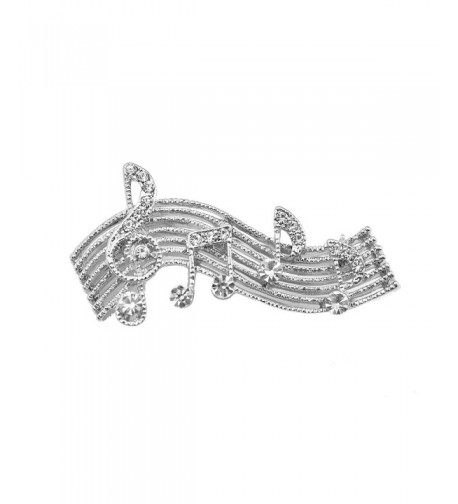 chelseachicNYC Crystal Melody Brooch Silver