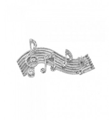 chelseachicNYC Crystal Melody Brooch Silver