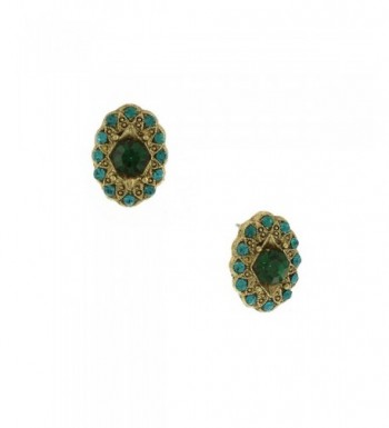 1928 Jewelry Signature Emerald Color Earrings