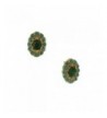 1928 Jewelry Signature Emerald Color Earrings