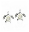 Mother Turtle Sterling Silver Earrings