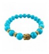 INBLUE Bracelet Simulated Turquoise Elastic