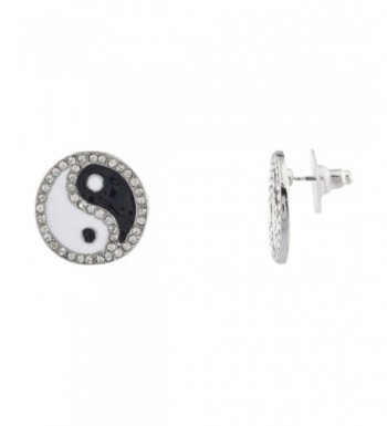 Lux Accessories Crystal Peace Earrings