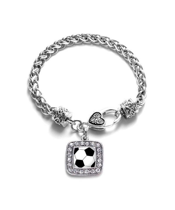 Soccer Classic Silver Crystal Bracelet