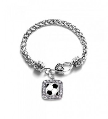 Soccer Classic Silver Crystal Bracelet