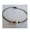 Freshwater Pearl Leather Choker Necklace