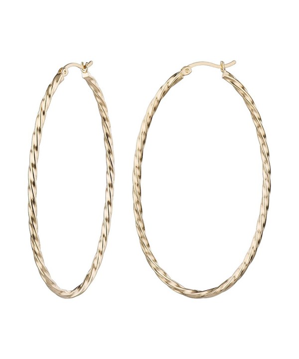 Fashion Gold Twisted Click Top Earrings