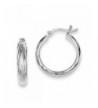 Sterling Silver Rhodium plated Polished Earrings