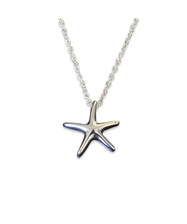 Silver Starfish Secret Cremation Necklace